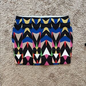 Vibrant Geometric Pencil Skirt